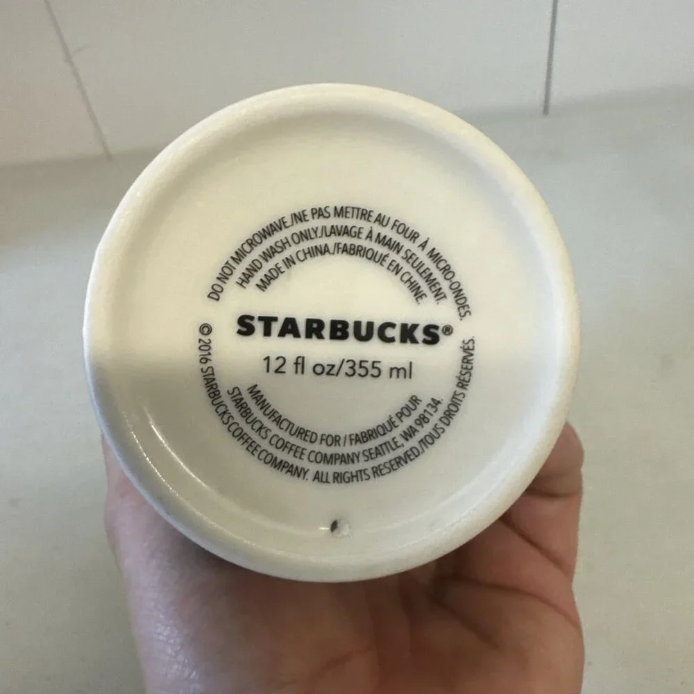 Starbucks Florida Retro Graphic Travel 12oz Double Wall Ceramic‎ Tumbler Cup